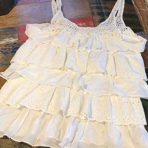 Forever 21 Tier and crochet tank
